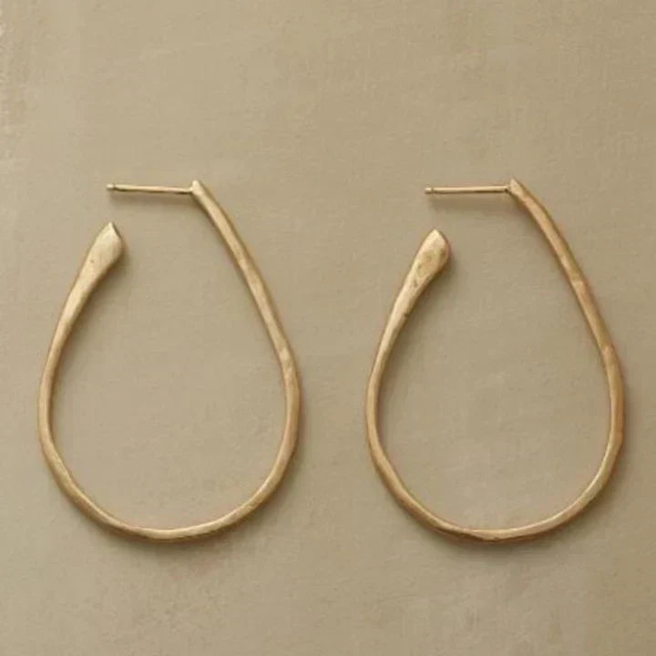 Stylish Vintage Gold Hoop Earrings