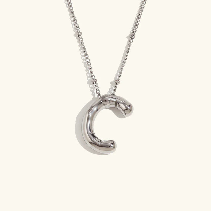Balloon Initial Gold Necklace