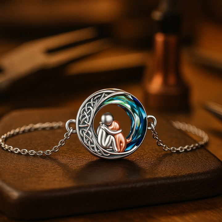 Adjustable Silver Dog Pendant Bracelet