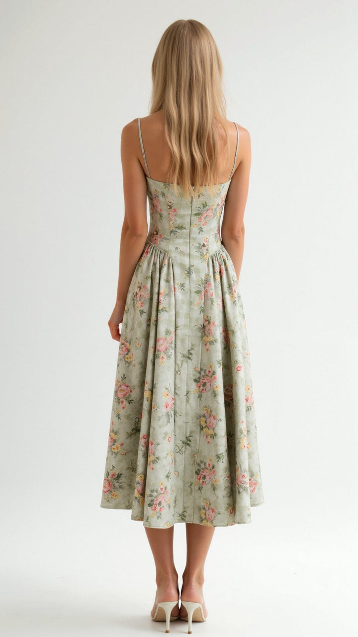 Clara Floral Print Midi Dress