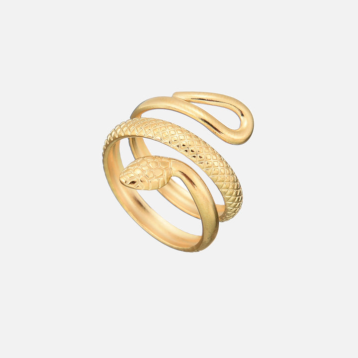 Adjustable Detailed Snake Ring