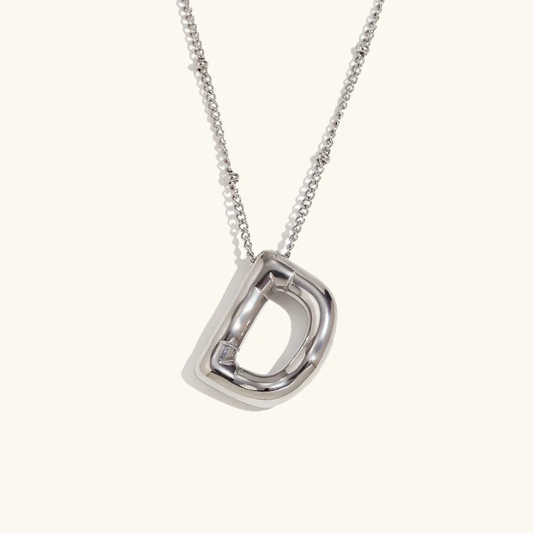 Balloon Initial Gold Necklace