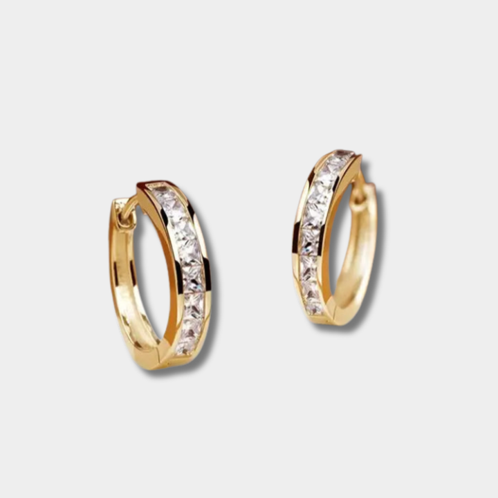 Chic Gold and Crystal Earrings