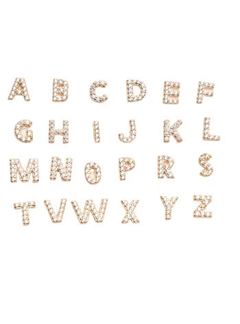 Single 16K Gold Initial Earring - Letter E
