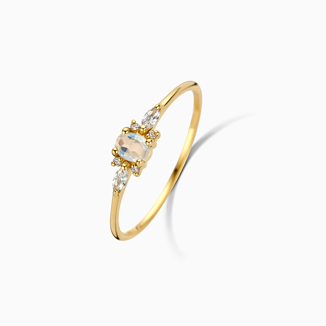 Musa Gold Moonstone Ring