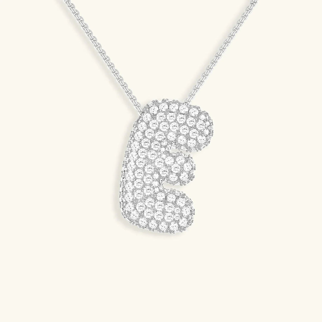 Initial Bubble Diamond Necklace
