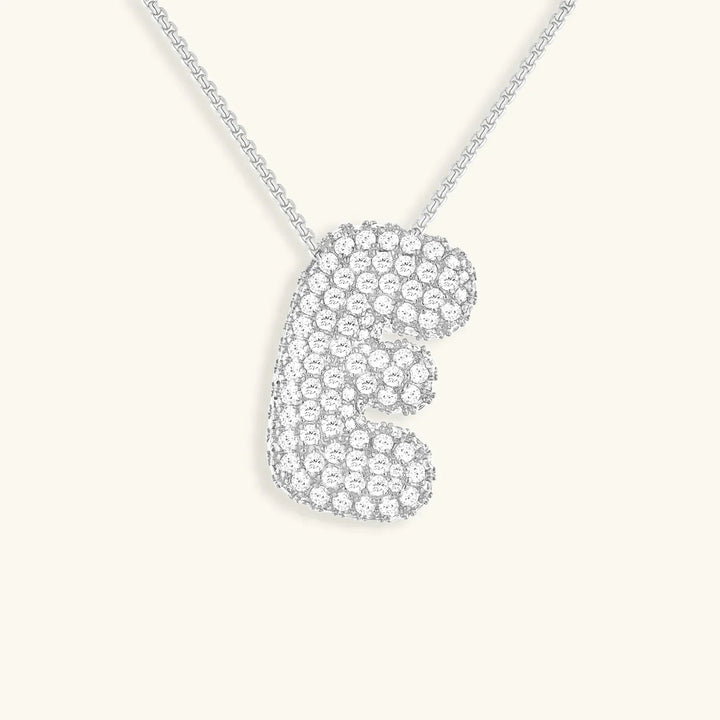 Initial Bubble Diamond Necklace