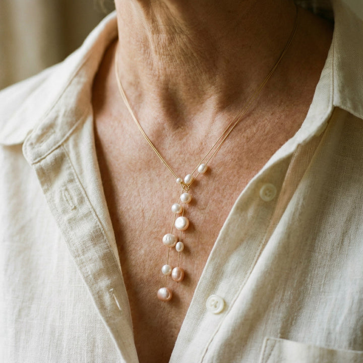 Chic Pearl Drop Necklace