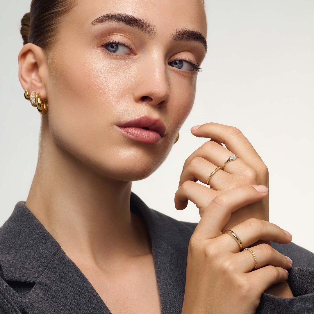 Gold Elegant Dome Ring