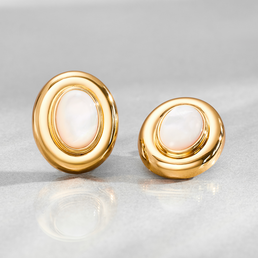 Giselle Gold Pearl Earrings