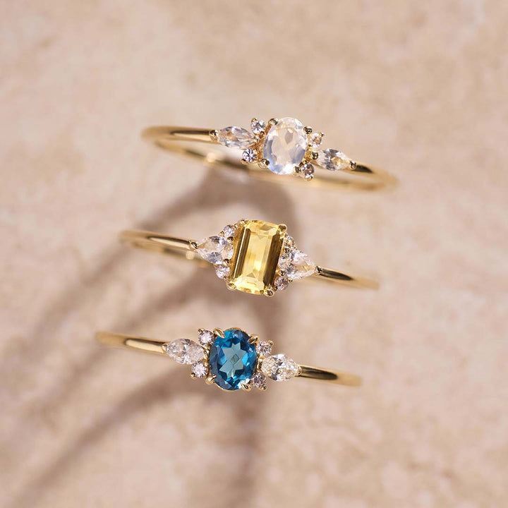 Musa Gold Moonstone Ring