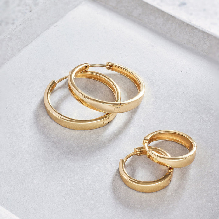 Gia Gold Imperial Hoop Earrings