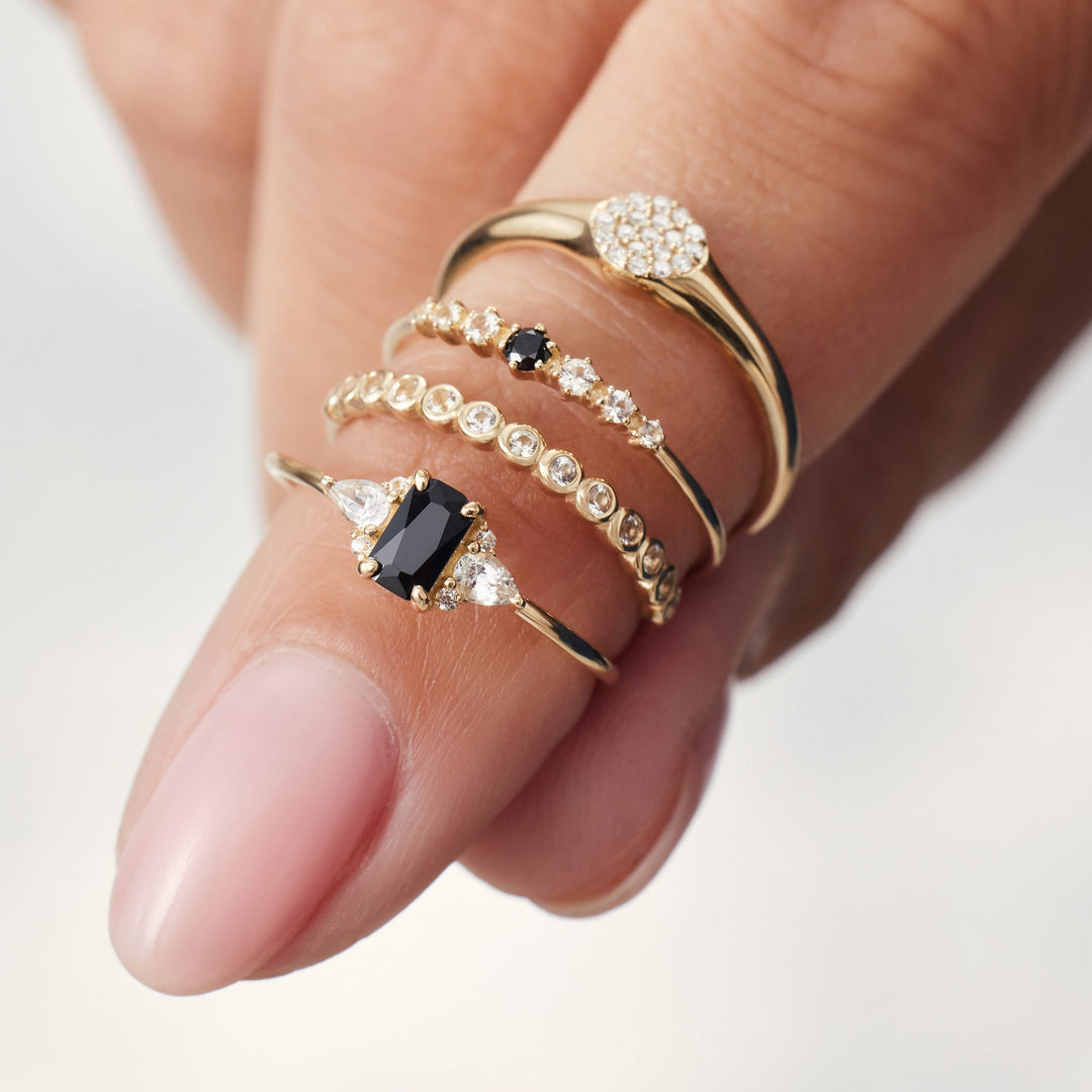 Gold Diamond Sphere Ring