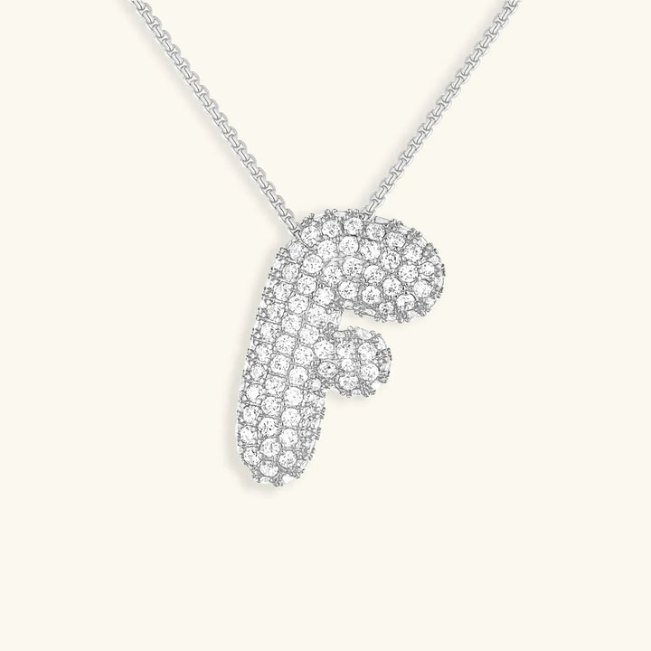 Initial Bubble Diamond Necklace