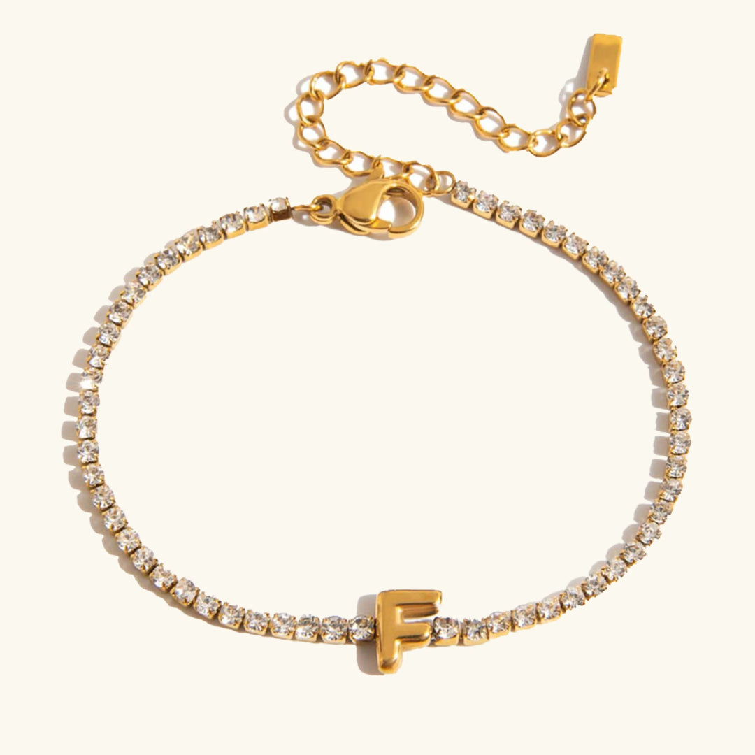 Chic Gold Bubble Letter Bracelet