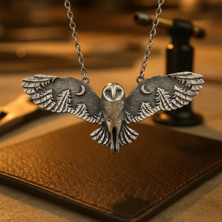 Retro Owl Pendant Necklace