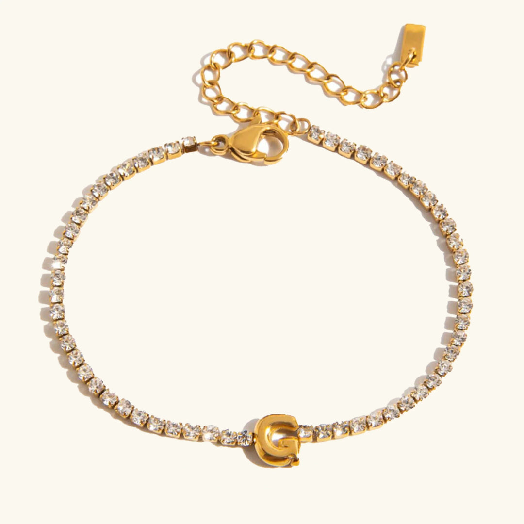 Chic Gold Bubble Letter Bracelet