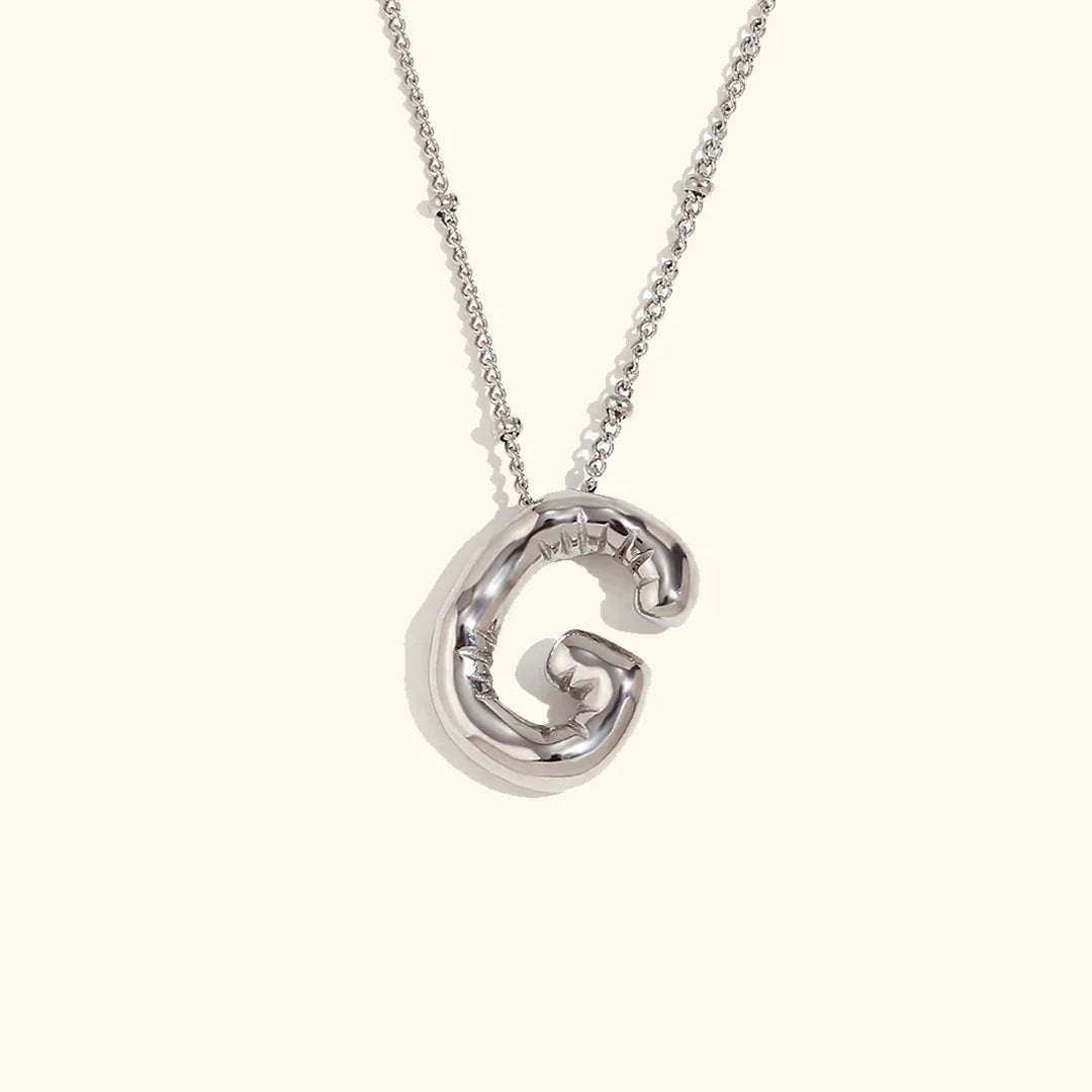 Balloon Initial Gold Necklace