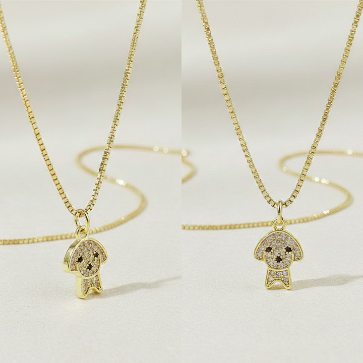 Gold Poodle Pendant Necklace