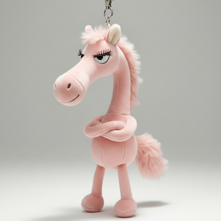 Cheeky Horse Pink Keychain