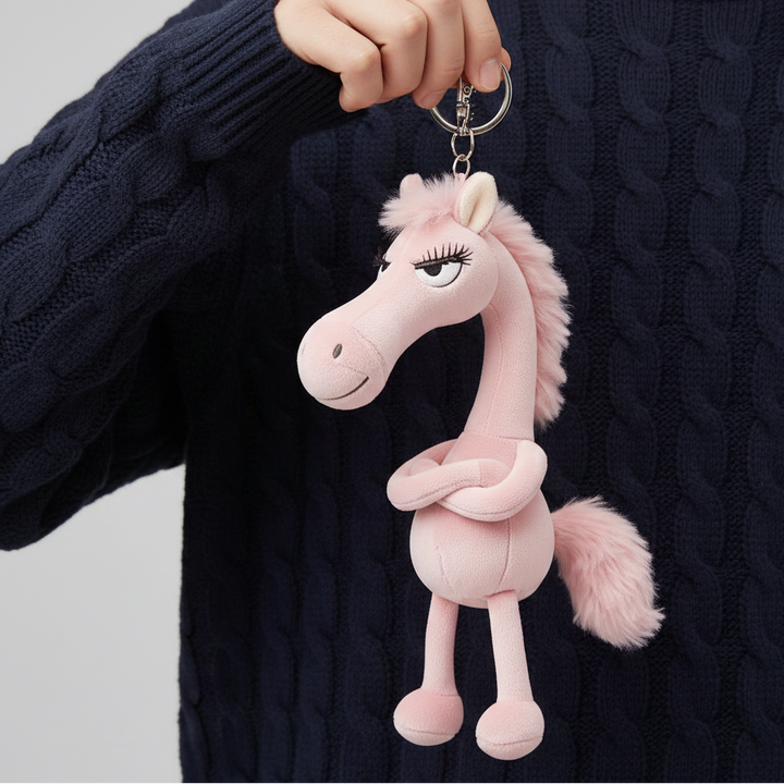 Cheeky Horse Pink Keychain