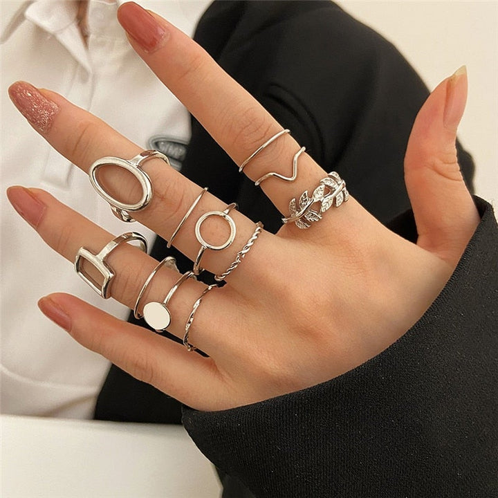 Adjustable Vintage 11-Piece Ring Set