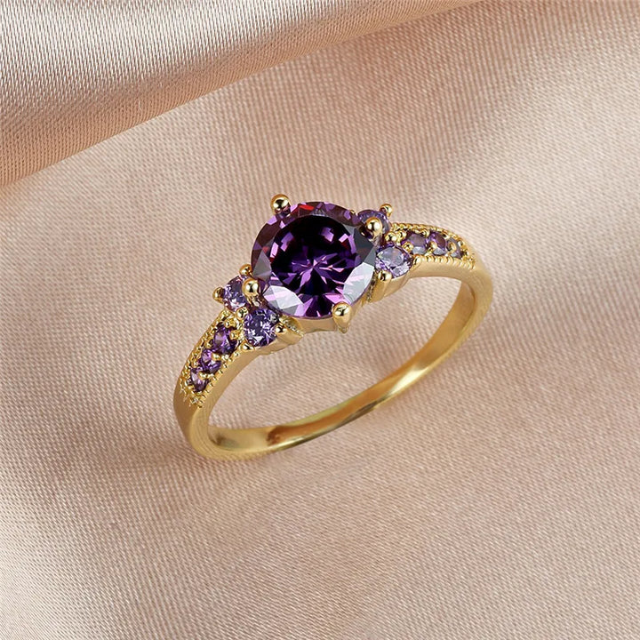 Amethyst & Gold Ring