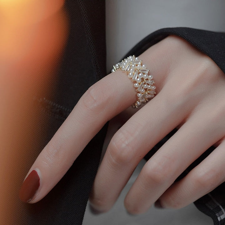 Gold Luxury Pearl Ring