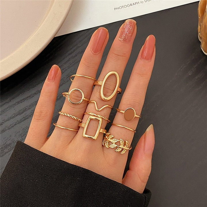 Adjustable Vintage 11-Piece Ring Set