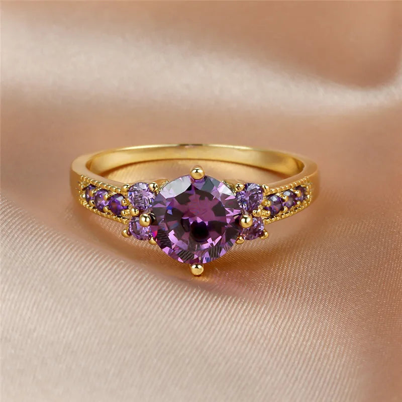 Amethyst & Gold Ring