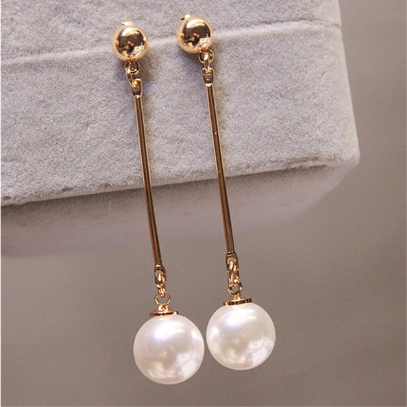 Handmade Fabric Pearl Luxury Drop Earrings