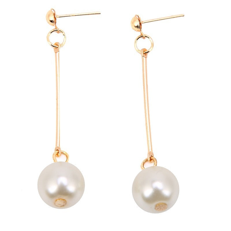 Handmade Fabric Pearl Luxury Drop Earrings