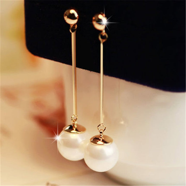 Handmade Fabric Pearl Luxury Drop Earrings