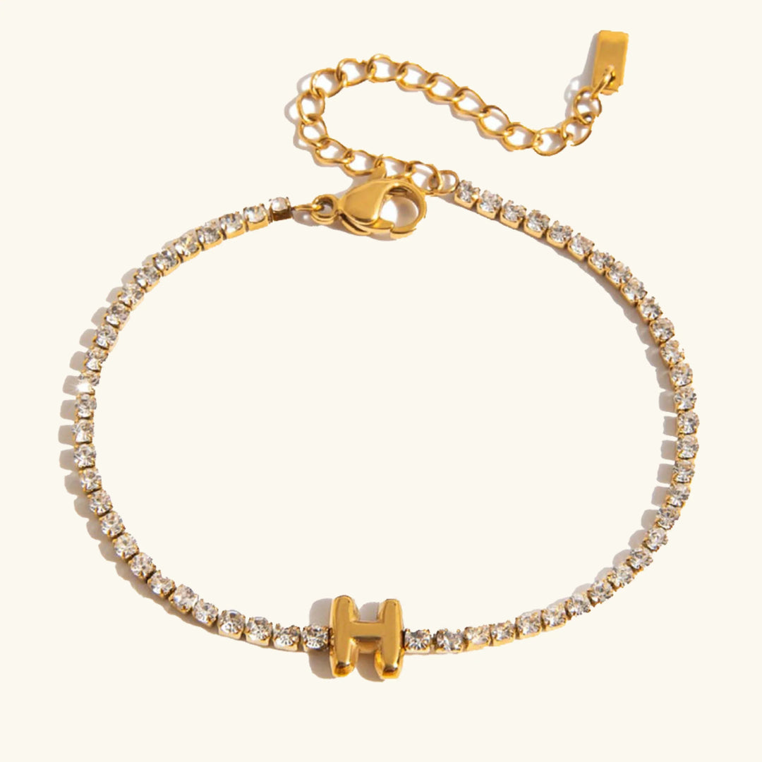 Chic Gold Bubble Letter Bracelet
