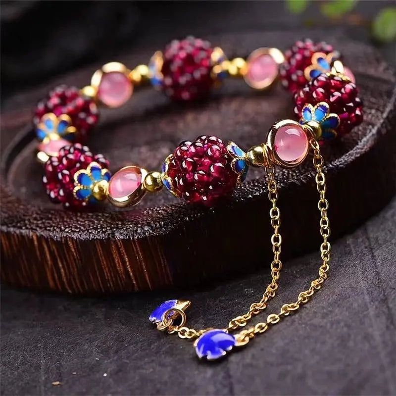 Elegant Garnet Bracelet