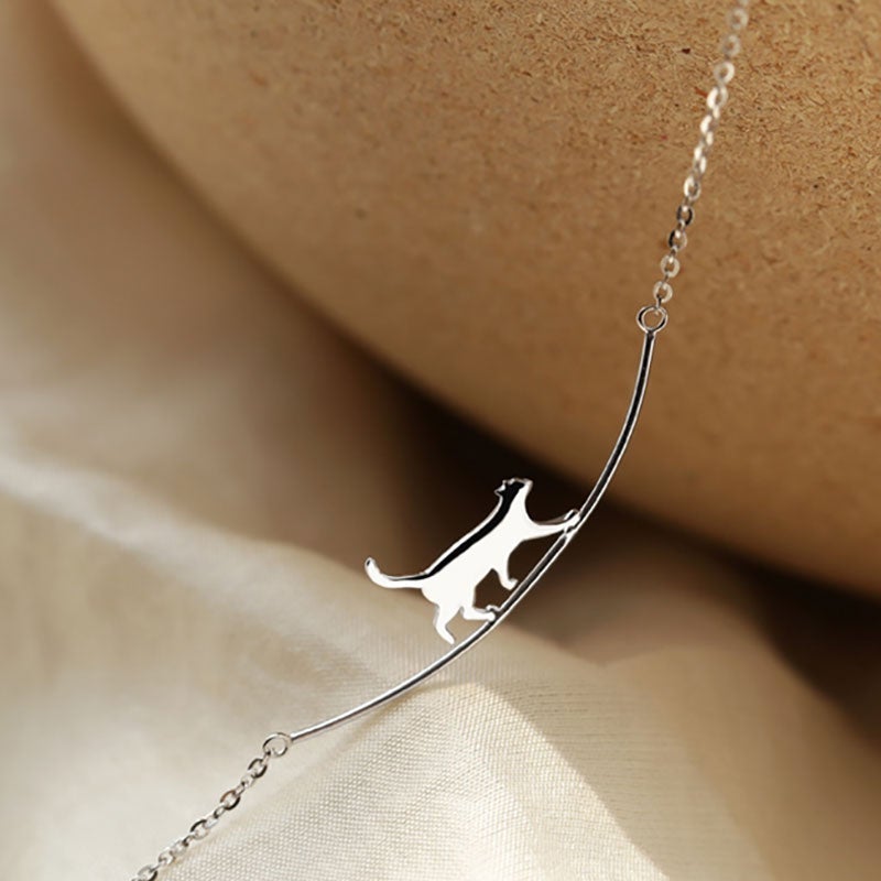 Silver Climbing Cat Collar
