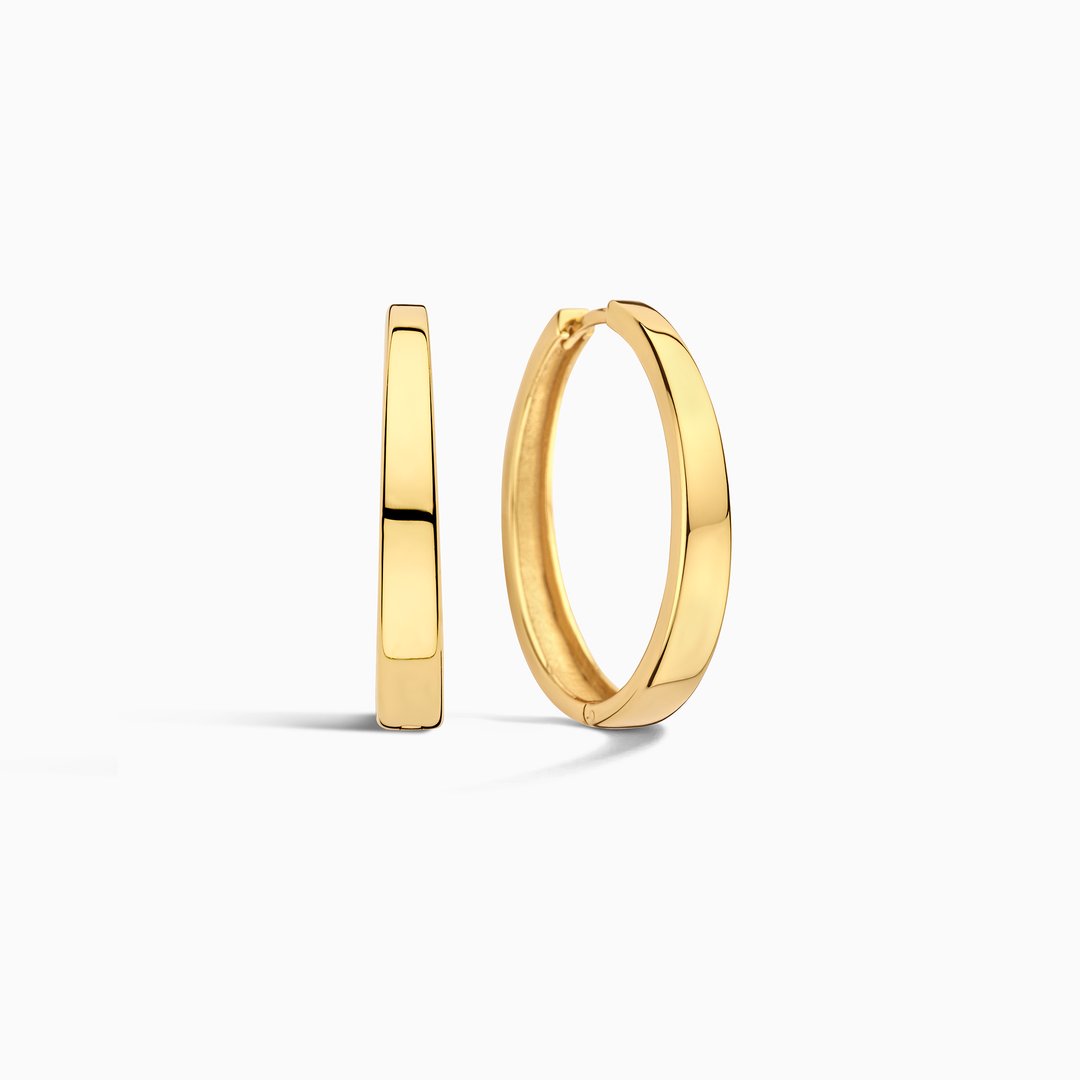 Gia Gold Imperial Hoop Earrings
