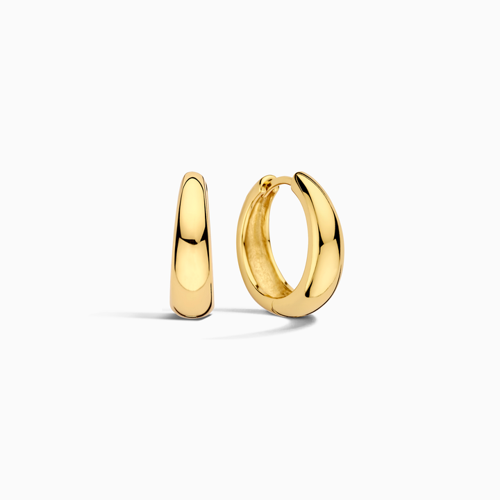 Gold Queen Hoop Earrings