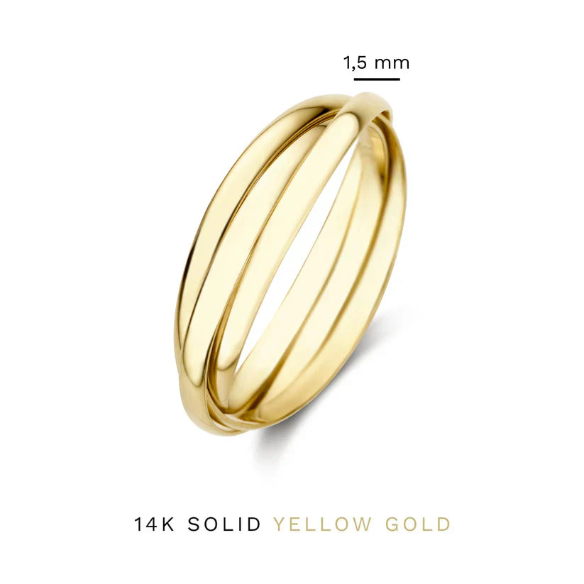 Léna Gold Trielle Ring