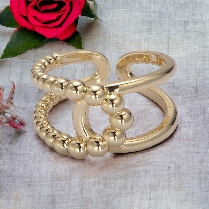 Vitoria Adjustable Gold and Silver Ring