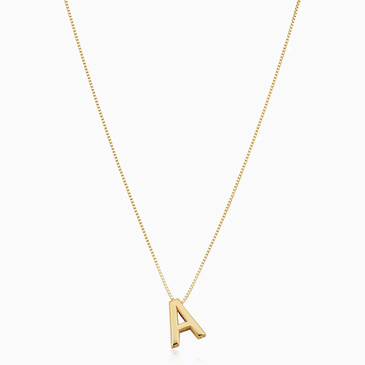 Gold Initial Love Necklace