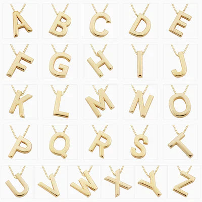 Gold Initial Love Necklace