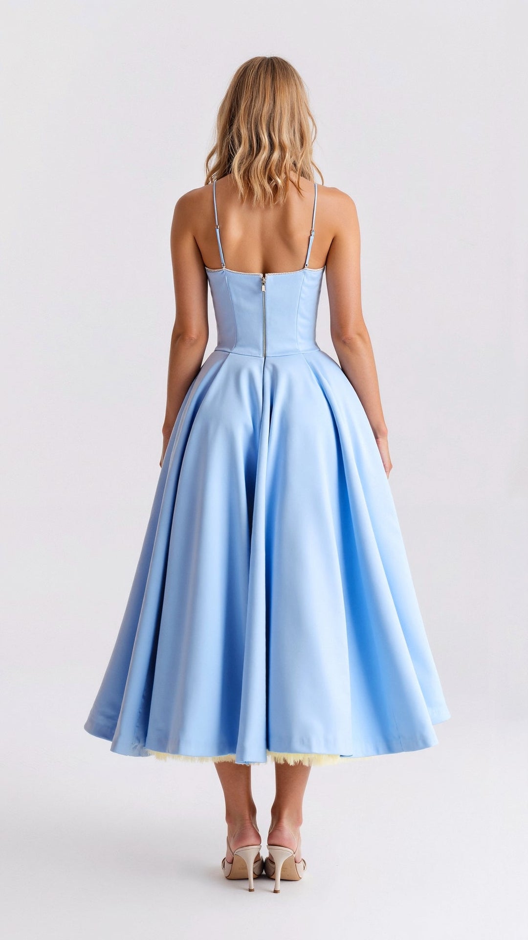 Isolde Elegant Tulle Midi Dress