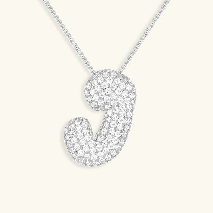 Initial Bubble Diamond Necklace