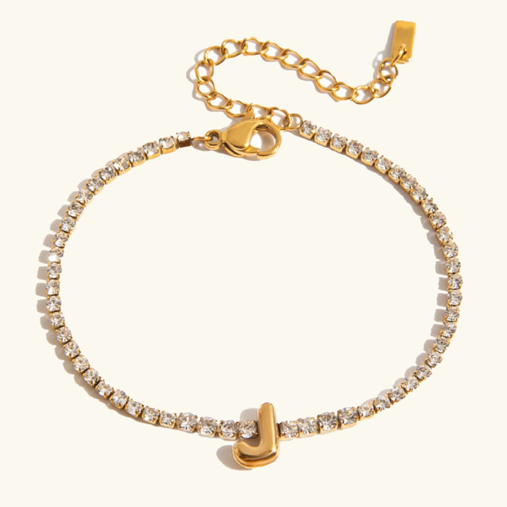 Chic Gold Bubble Letter Bracelet