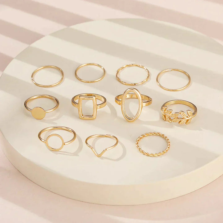 Adjustable Vintage 11-Piece Ring Set