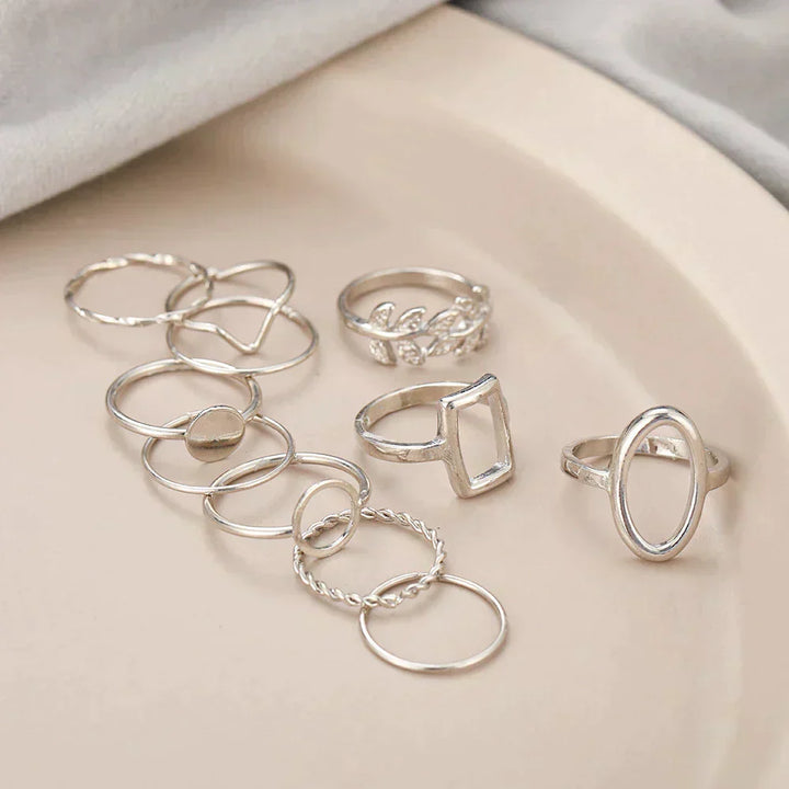 Adjustable Vintage 11-Piece Ring Set