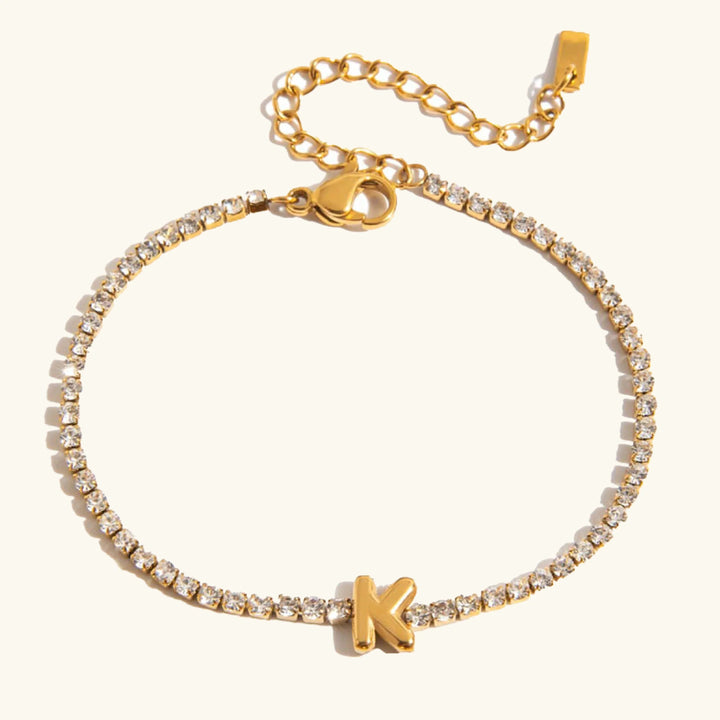 Chic Gold Bubble Letter Bracelet