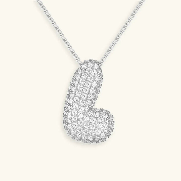 Initial Bubble Diamond Necklace