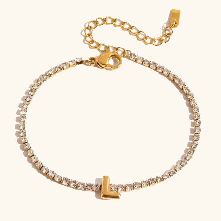 Chic Gold Bubble Letter Bracelet